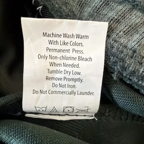 Burnside Men's Sz L Performance Jogger Pants Olive Green Army Zip Pocket BG8531 - Picture 11 of 16